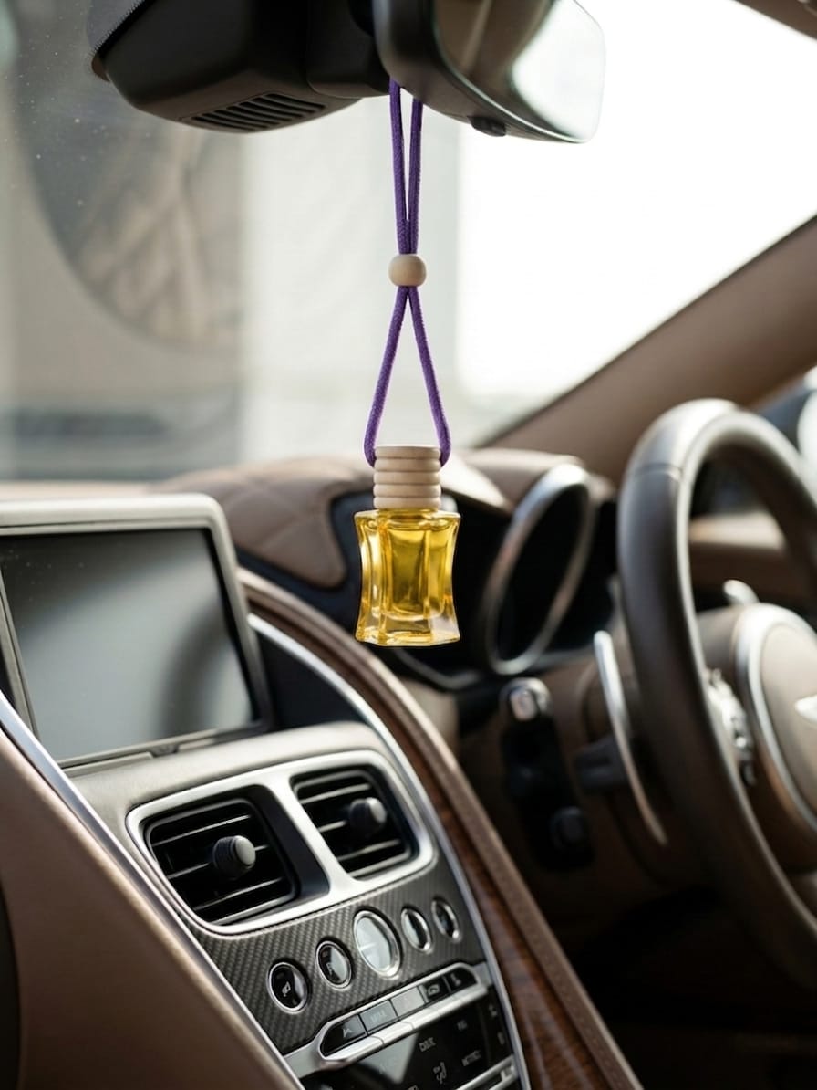 Classic Pillar Crystal Car Perfume Bottle